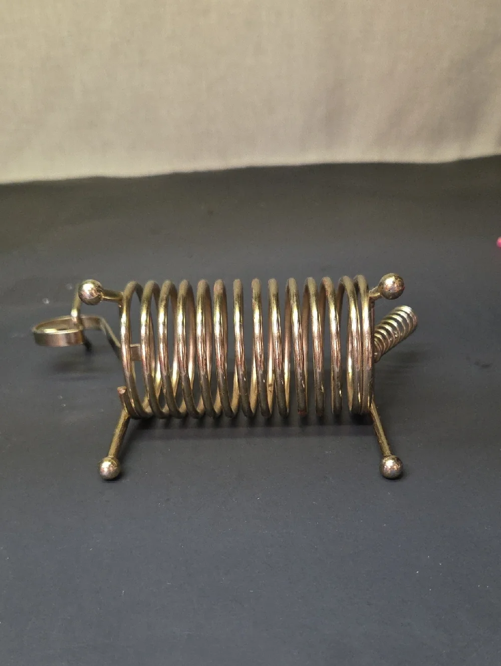 Vintage MCM CAT &‎ DOG Brass Metal Mail Holder Organizer